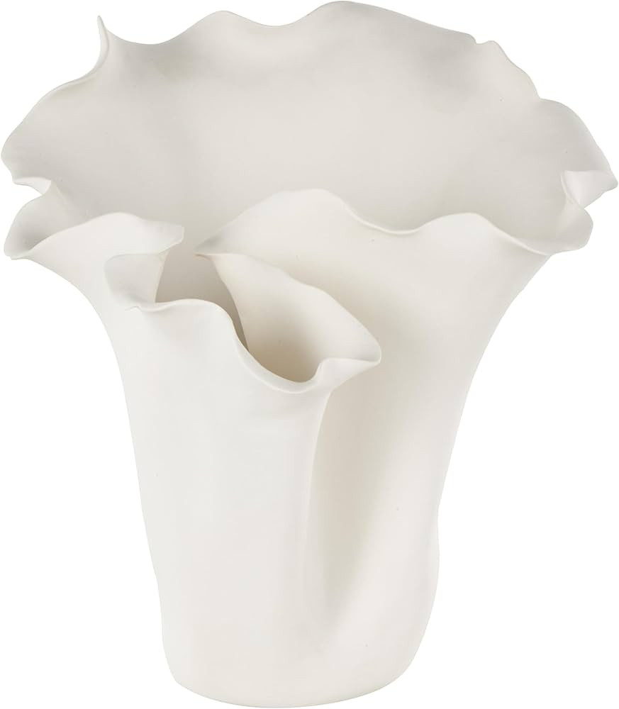 Deco 79 Ceramic Floral Decorative Vase, Abstract Floral Inspired Centerpiece, Flower Vase for Hom... | Amazon (US)