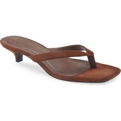 Open Edit Tori Kitten Heel Sandal in Black at Nordstrom, Size 8.5 | Nordstrom