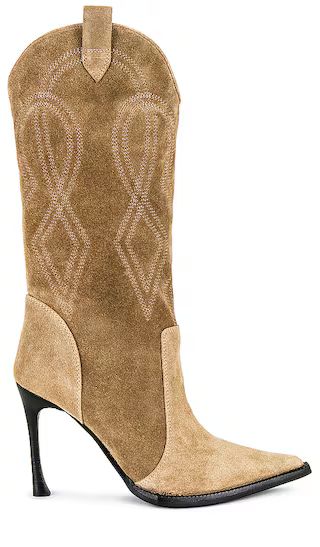 Sabotage Boots in Camel Suede | Revolve Clothing (Global)