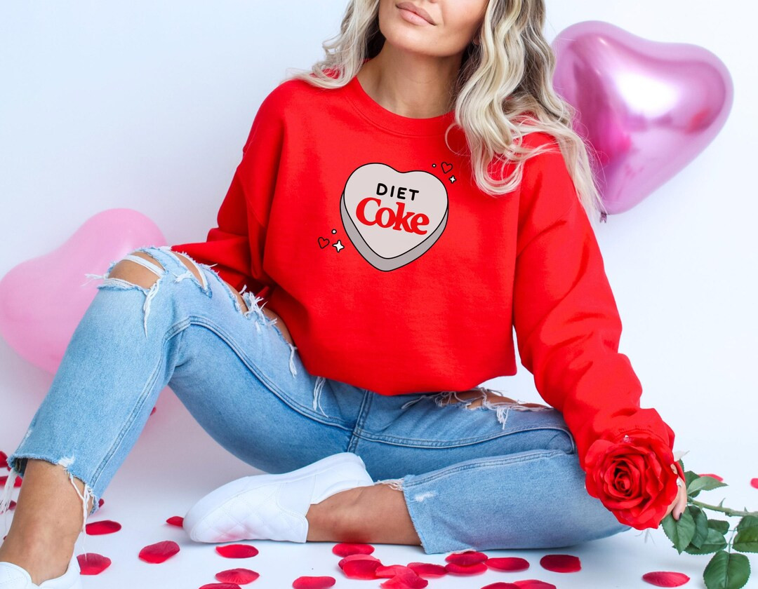 Diet Coke Sweatshirt, Diet Coke Lover Shirt, Soda Lover Valentine Crewneck, Cute Coke Lover Gift,... | Etsy (US)