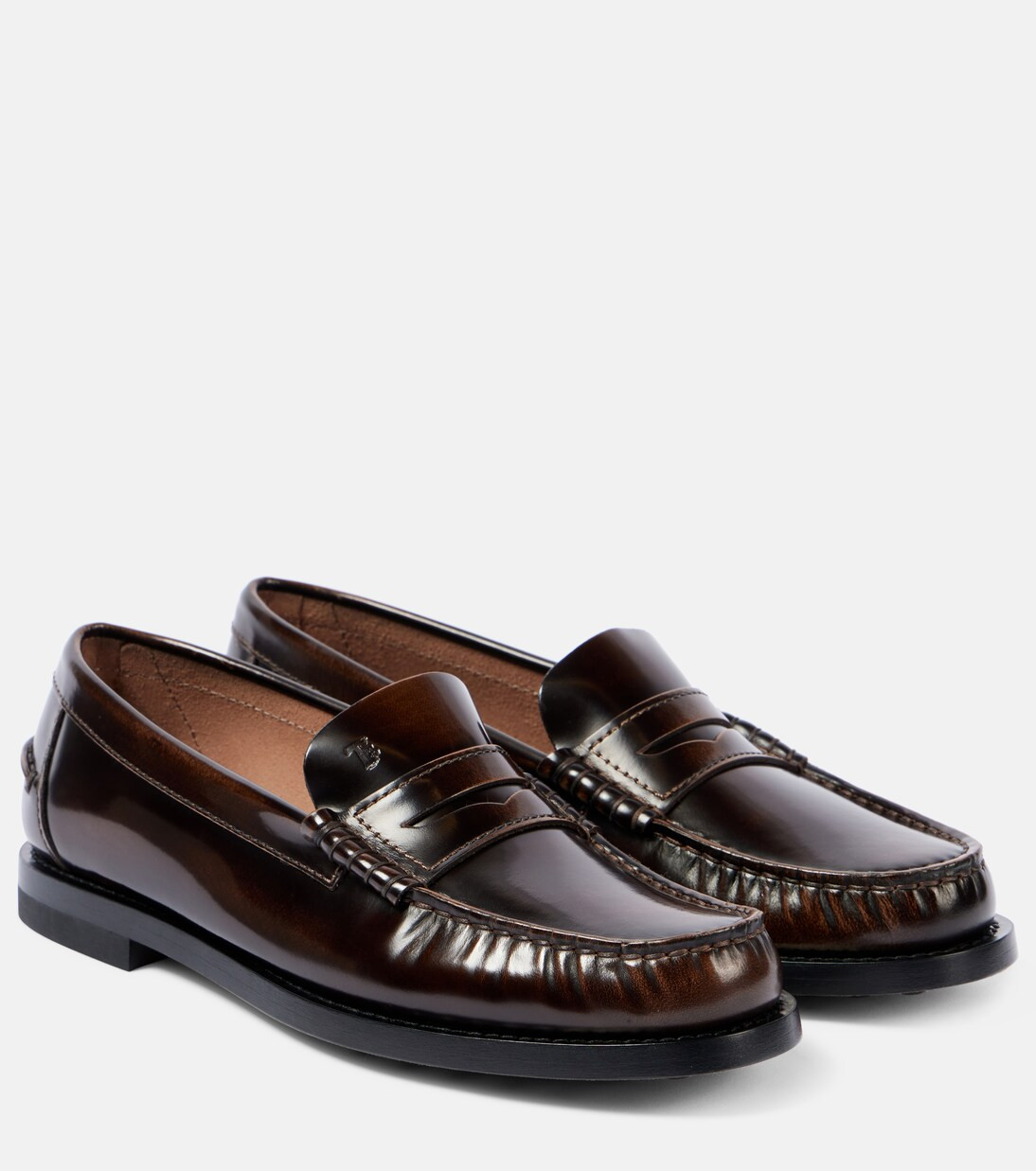 Polished leather loafers | Mytheresa (FR)