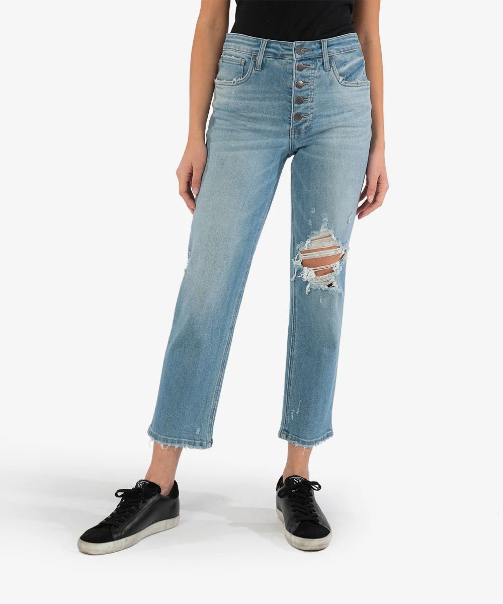 Rachael High Rise Fab Ab Mom Jean (Stylish Wash) - Kut from the Kloth | Kut From Kloth