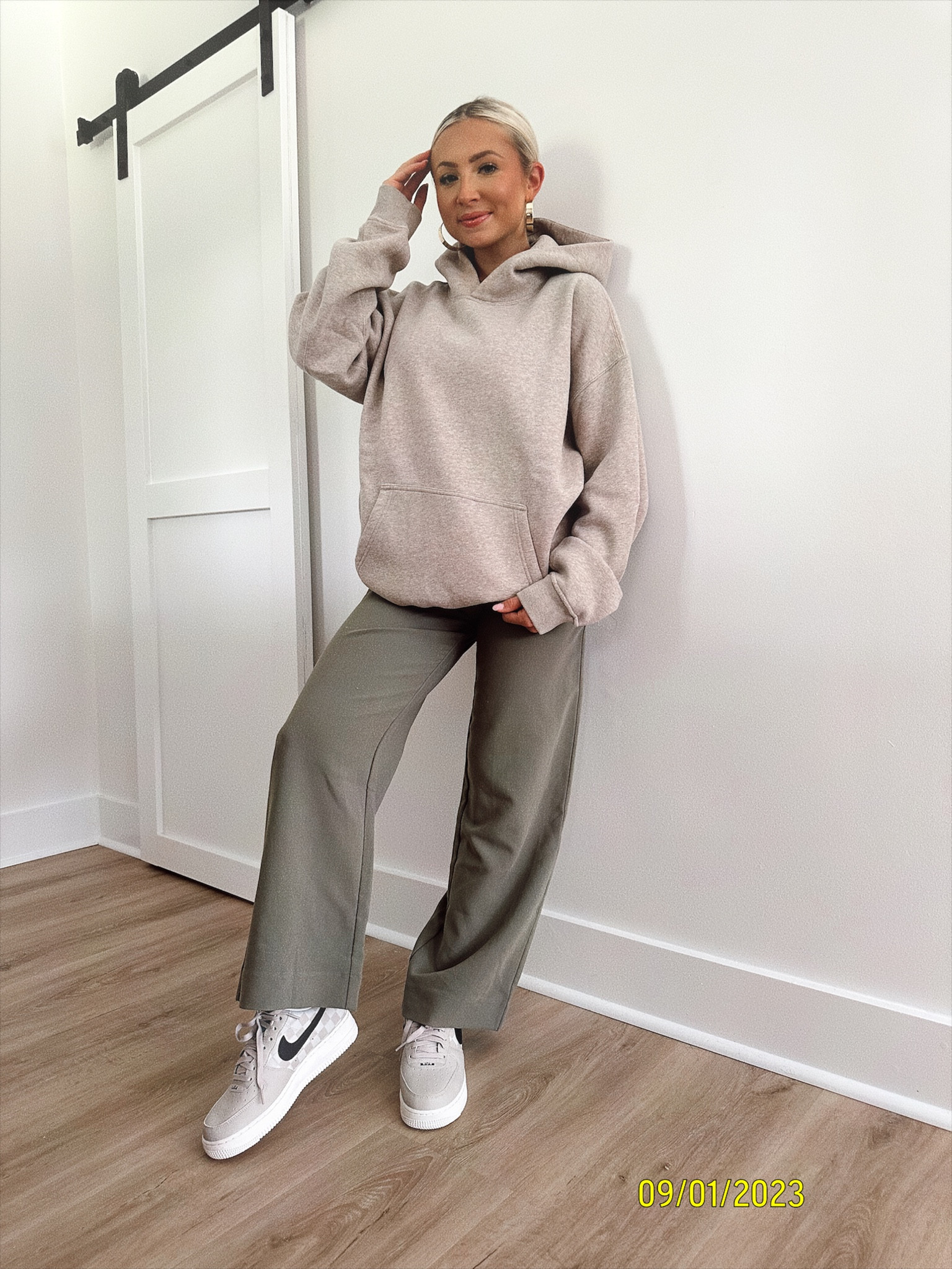 Abercrombie neutrals ALL on sale for Labor Day! Wearing a 27 in the bottoms and large hoodie. #neutrals #fallstyle #fallfashion 

#LTKSeasonal #LTKshoecrush #LTKsalealert