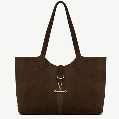 Kite Tote - Suede Chocolate | Strathberry