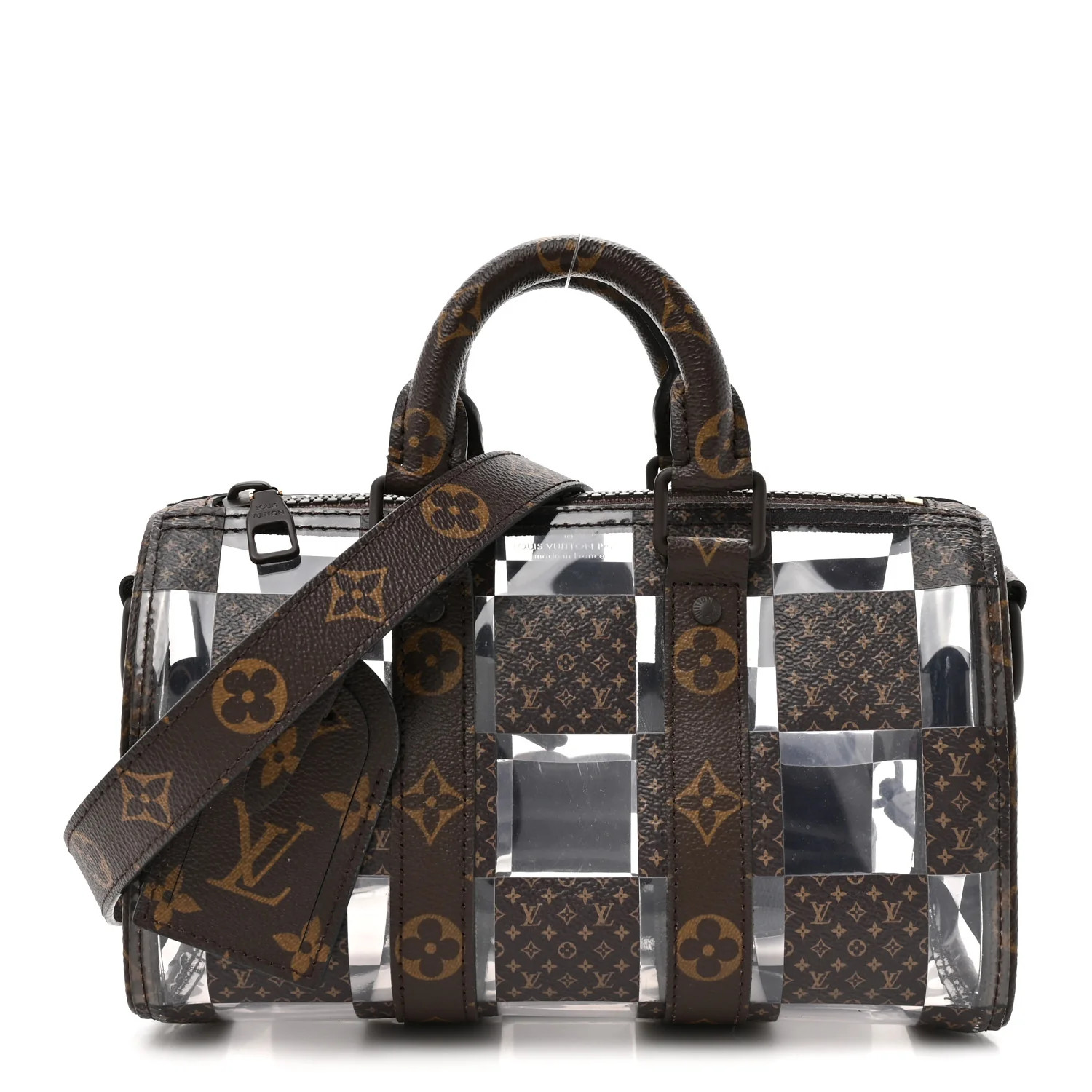 PVC Monogram Chess Keepall Bandouliere 25 | FASHIONPHILE (US)