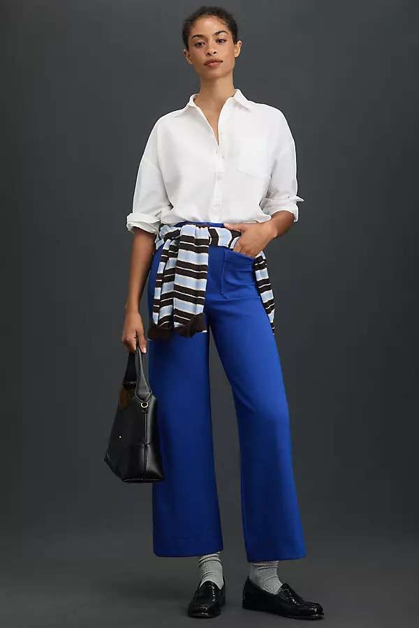 The Colette Knit Crop Wide-Leg Pants by Maeve | Anthropologie (US)