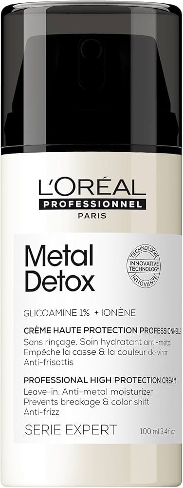 L'Oreal Professionnel Metal Detox Smoothing Cream | Hydrates, Protects Against Frizz, UV & Metals... | Amazon (US)