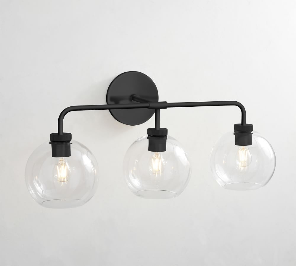 Matte Black Reagan Triple Sconce | Pottery Barn (US)