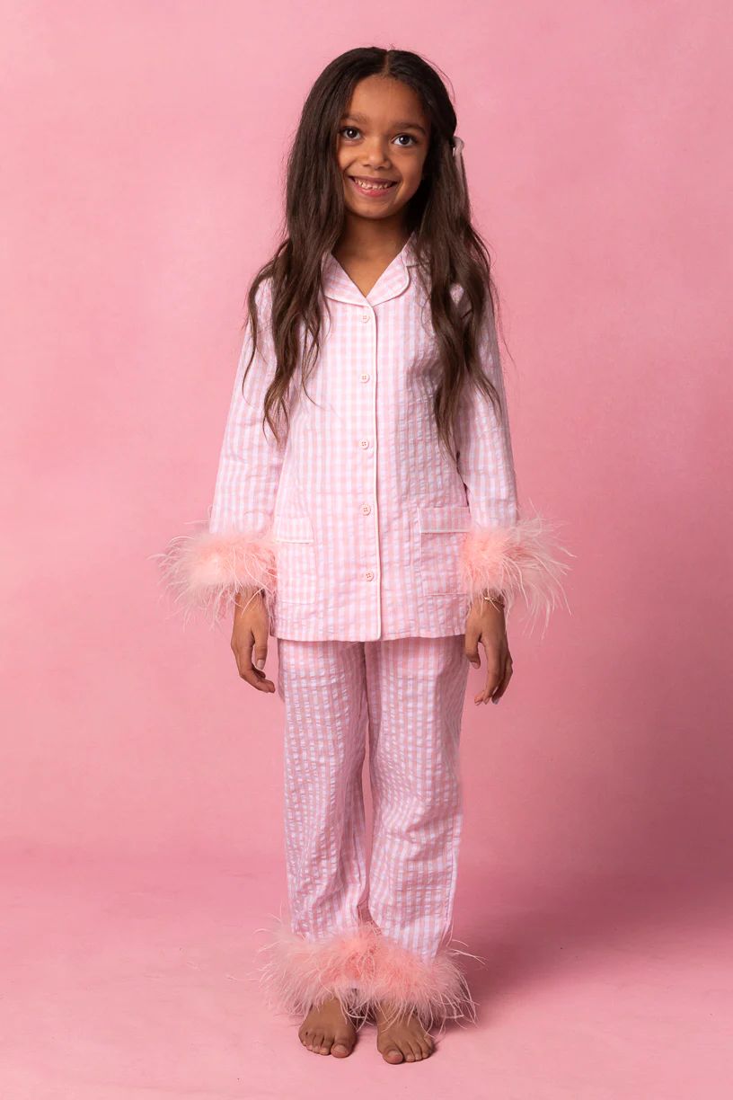 Mini Camille Pajamas with Feathers | Ivy City Co