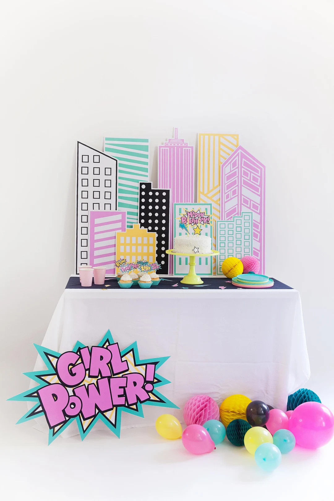 SUPER HERO GIRL Party Pack, Printable Party Decor, Superhero Birthday Party, Super Girl, Girl Pow... | Etsy (US)