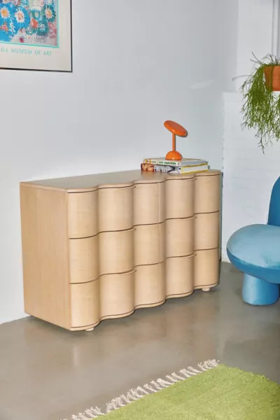 Aria 6-Drawer Short Squiggle Dresser | Urban Outfitters (US and RoW)