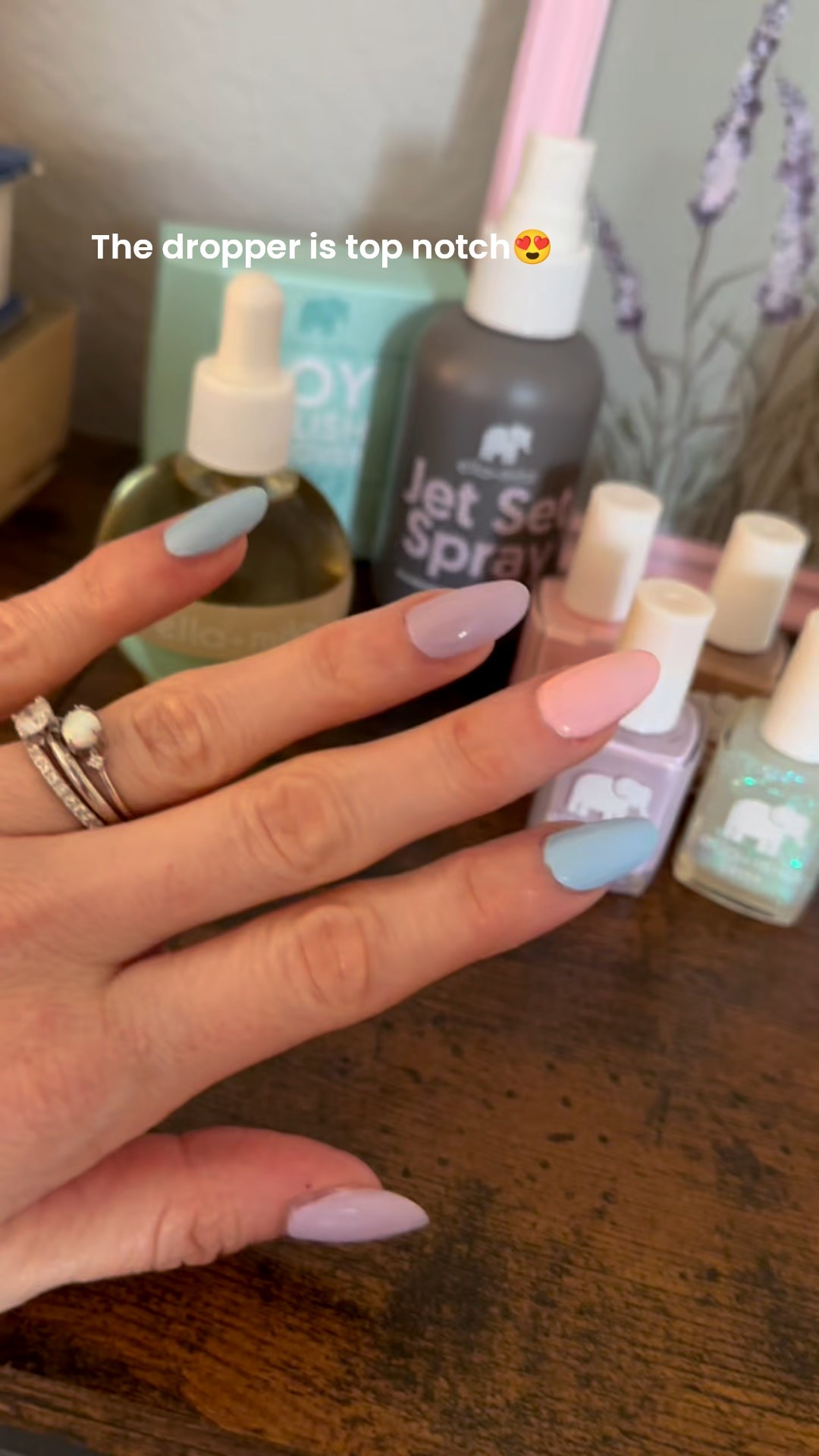 #ad PASTEL SPRING! Dreaming of all the flowers and spring colors ☺️ I found the most vibrant high quality nail polishes by #ellamila upgrade your manicure with the hydrating new cuticle oils! I personally love the Hydrating vanilla dream 😍 the dropper is amazing on it! cozy smell without being overpowering. You’d never be able to tell that my hands were so wintery dry before applying it. @ellamila 

P.S the brand is vegan 🐣☺️💕 

Cuticle oil-Hydrating vanilla dream 
Colors!
My rain-beau (blue shade)
Lavender Drop (purple shade) 
Pink drink (pink shade)
Spin me round (glittery shade)
In a rush (top coat)
All about that base (base coat) 

Jet set spray (fast drying mist) amazing!!! 

Soy polish wipes (nail polish wipes on the go) 

#ellamila #ellamilapartner 

#LTKgrwm #LTKselfcare #LTKBeauty