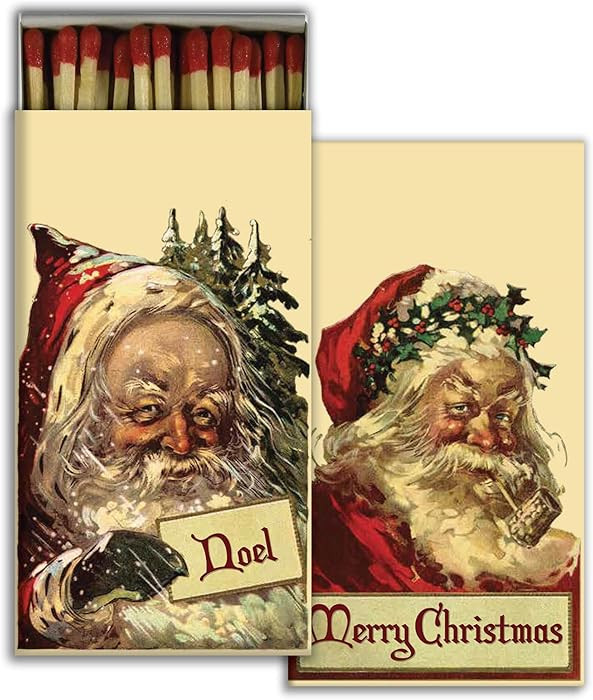 Santas Decorative Matchbox with Wooden Matches - Great for Lighting Candles, fireplaces, Grills a... | Amazon (US)