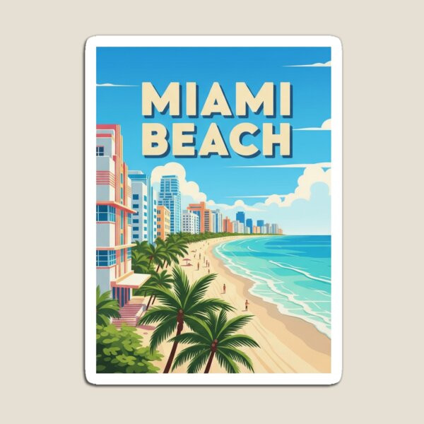 Miami Beach - USA (Country Collection) Magnet | Redbubble (US)