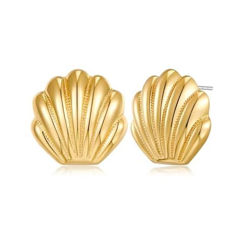 LILIE&WHITE Seashell Stud Earrings For Women Gold Earrings Seashore Earrings Nautical Jewelry For... | Amazon (US)