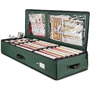 ZOBER Premium Wrap Organizer, Interior Pockets, fits 18-24 Standers Rolls, Underbed Storage, Wrappin | Amazon (US)