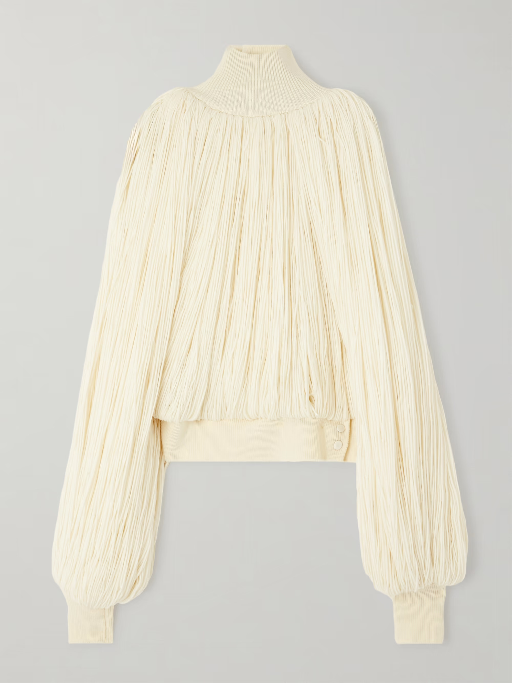 Fringed wool-blend turtleneck top | NET-A-PORTER (US)