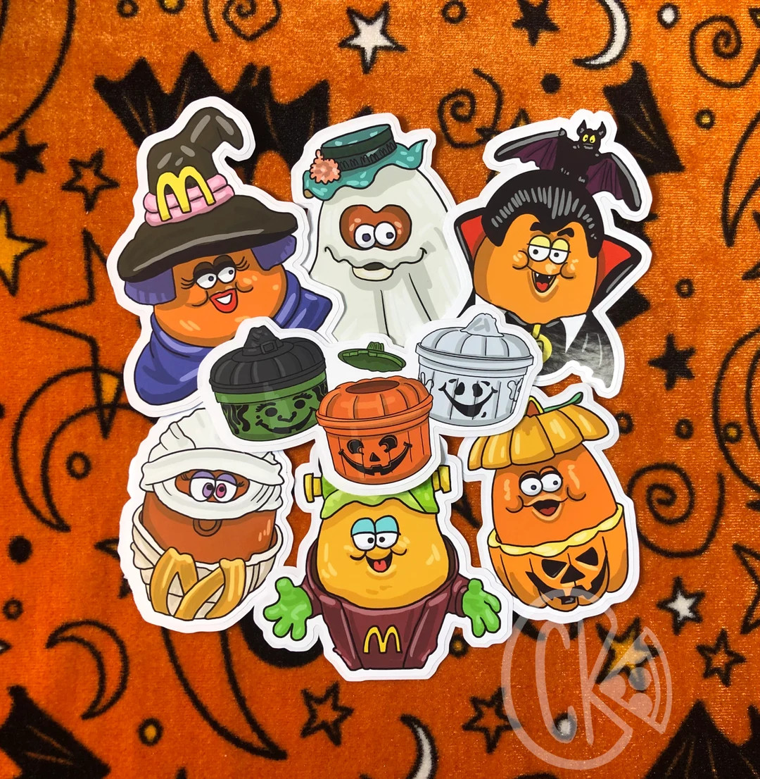 The Halloween Mcnugget and Buckets Sticker Pack - Etsy | Etsy (US)