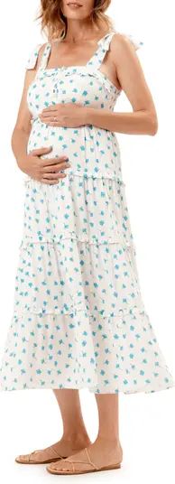 Nom Maternity Mara Floral Tie Strap Maternity/Nursing Sundress | Nordstrom | Nordstrom