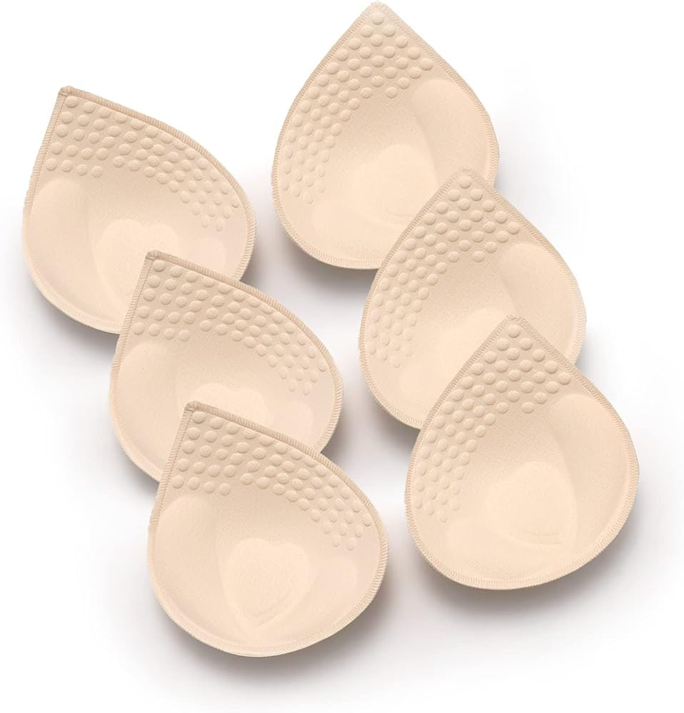 KOOAAICCHI Bra Pads Inserts, Removable Padded Cups for Sports Bra     3 Pairs sewn\u2011edge inse... | Amazon (US)