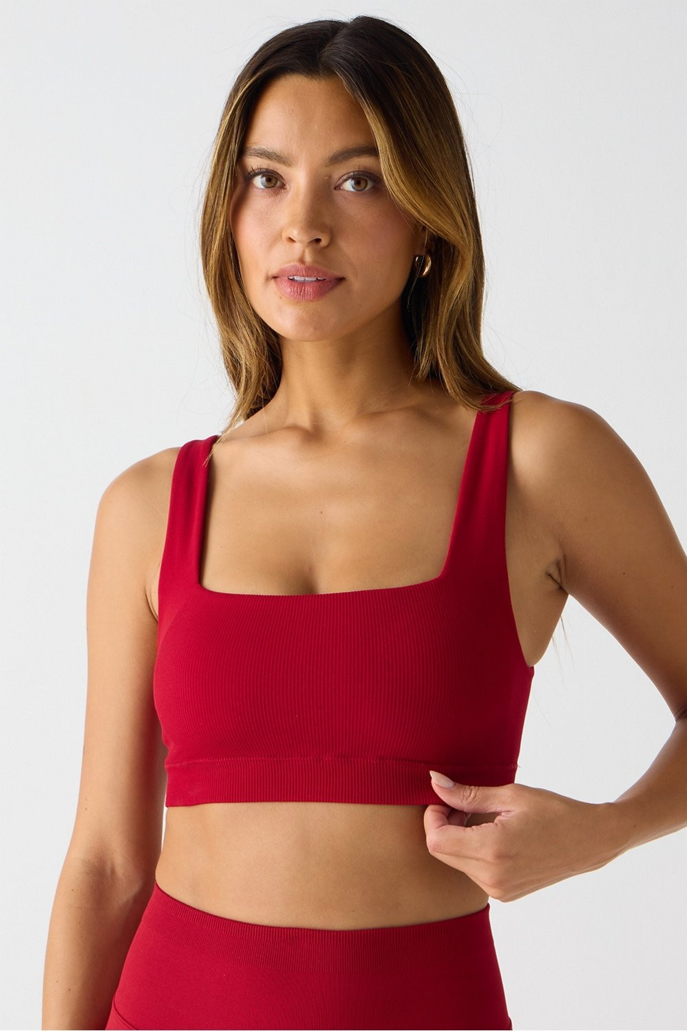 Sleek Seamless Square Neck Low Impact Bra | Fabletics