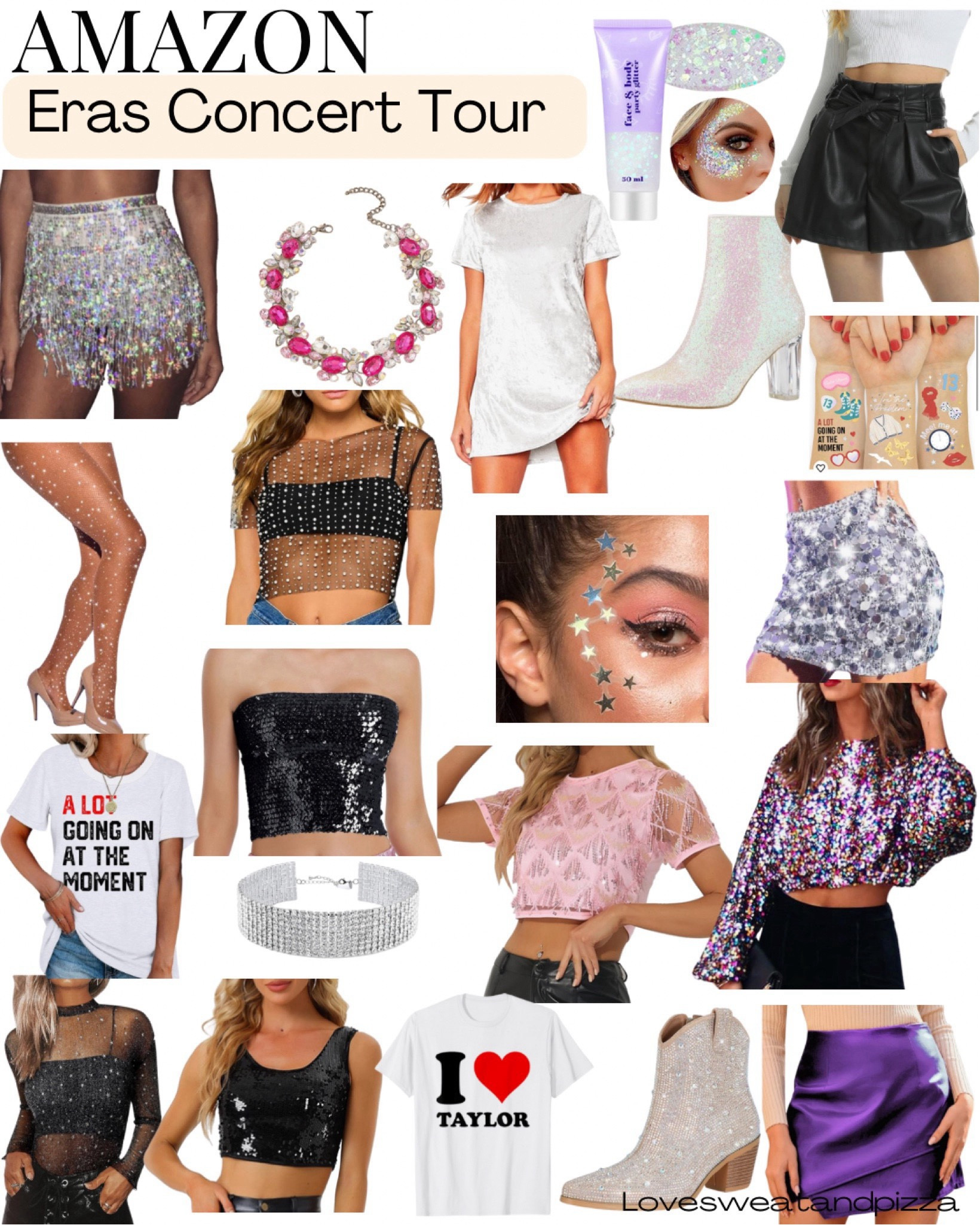 Eras tour style. Eras tour outfits. Eras tour sparkle style. Taylor Swift concert outfit from Amazon. Sparkle cowboy boots. Sparkle skirt. Glitter style.

#LTKFindsUnder50 #LTKStyleTip #LTKParties