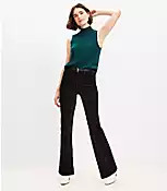 Five Pocket Slim Flare Pants in Velvet | LOFT