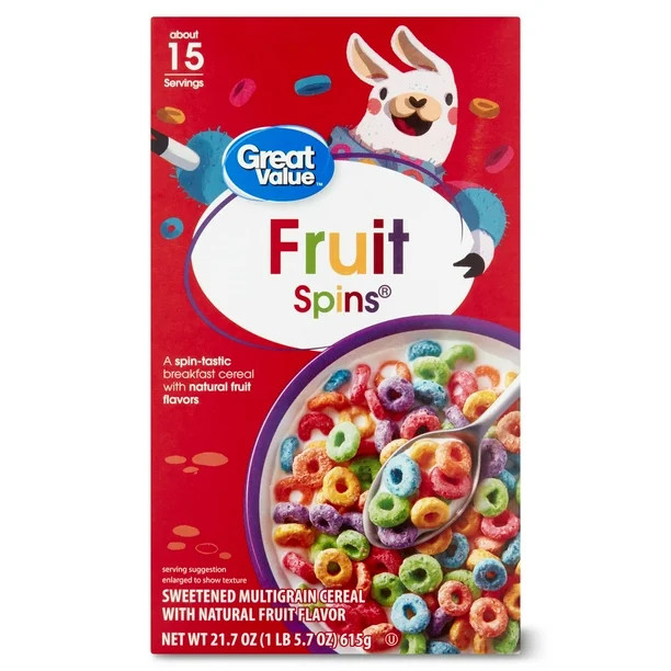 Great Value Fruit Spins Cereal, 21.7 oz - Walmart.com | Walmart (US)