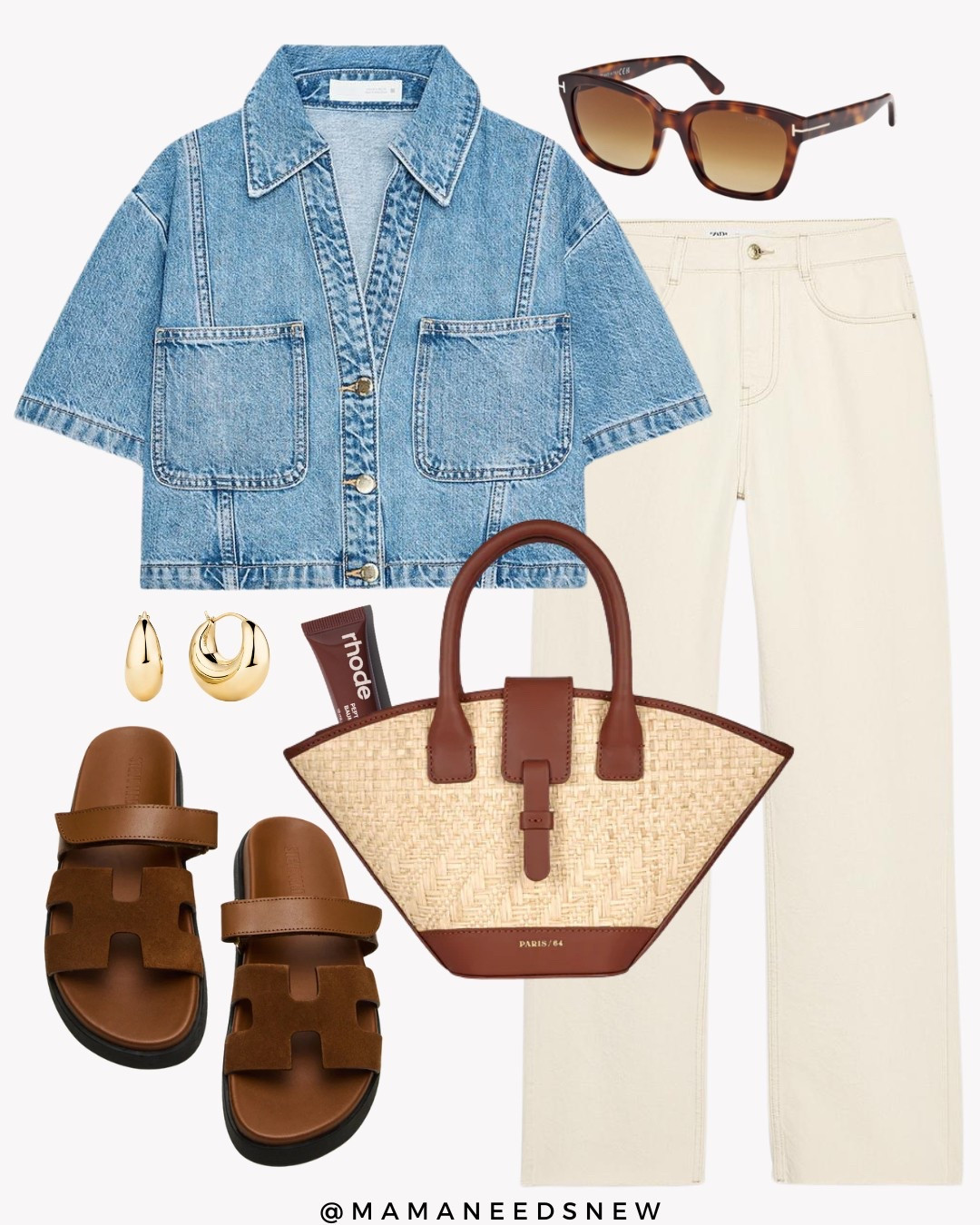 A casual summer outfit with a denim crop shirt, jeans, slide sandals & top handle / crossbody summer bag 🩵

#LTKSaleAlert #LTKStyleTip #LTKItBag