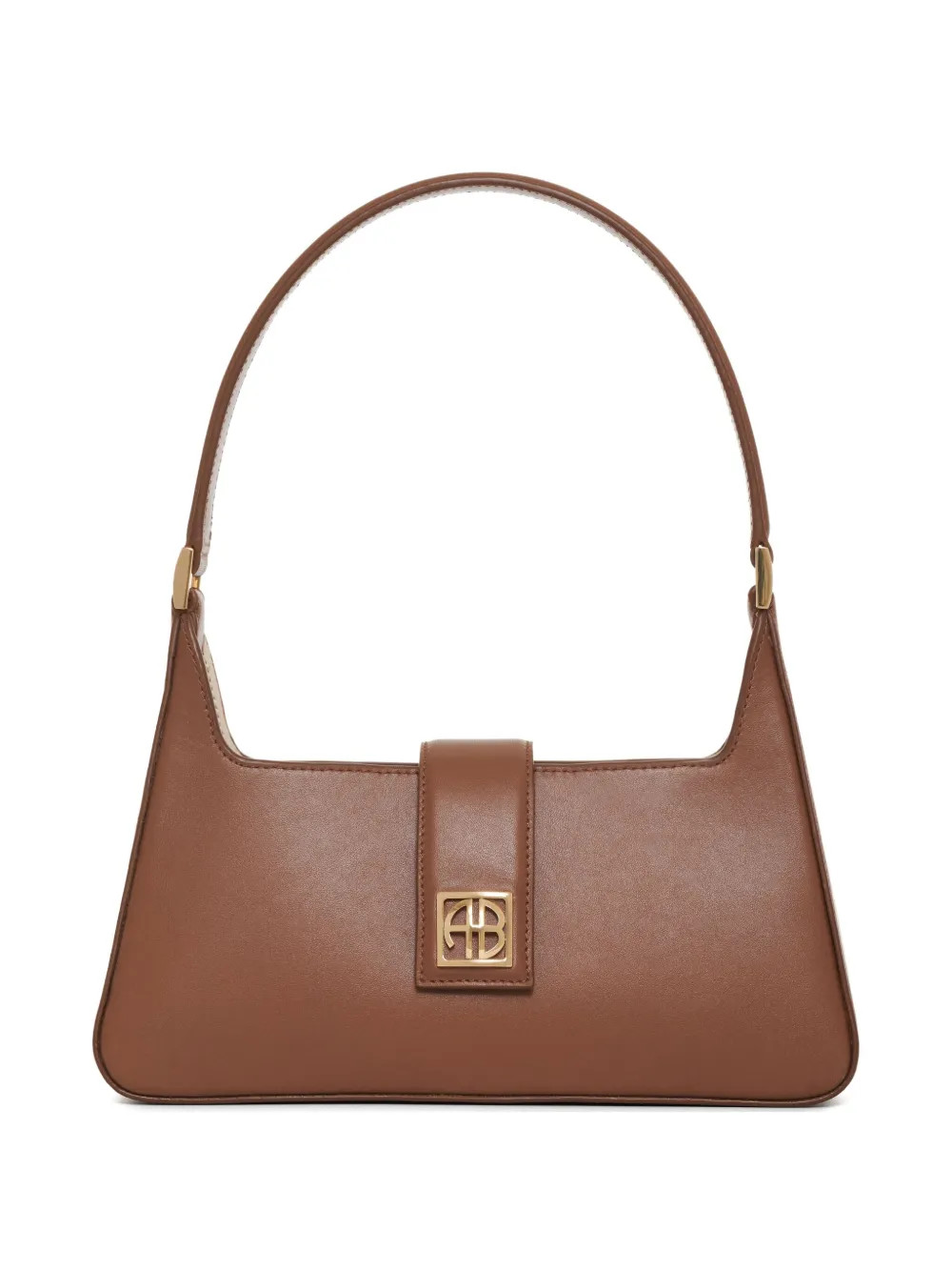 ANINE BING Lou leather shoulder bag - Brown | Farfetch Global