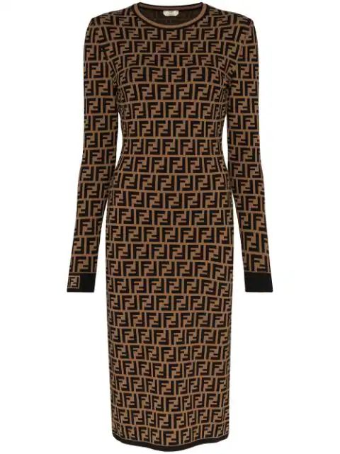 FF motif knitted dress | Farfetch (US)