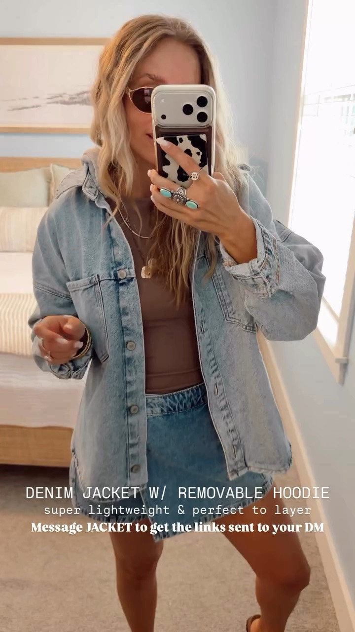 Loving this new denim jacket with the removable hoodie! It is super lightweight & perfect to layer even in the summer. 

Wearing my tts (small) it is an oversized fit.

5’5” // 120 lbs

#LTKootd #LTKdayinmylife #LTKgrwm