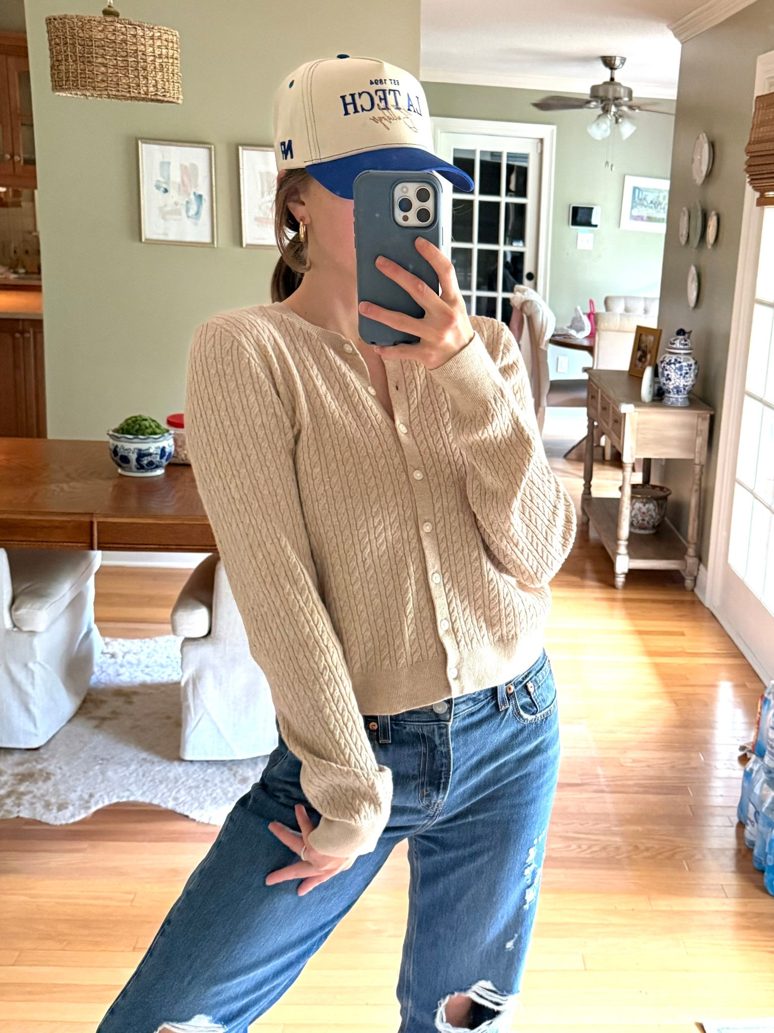 Mom ootd spring old navy levis trucker hat cardigan 

#LTKFindsUnder100 #LTKFindsUnder50 #LTKStyleTip