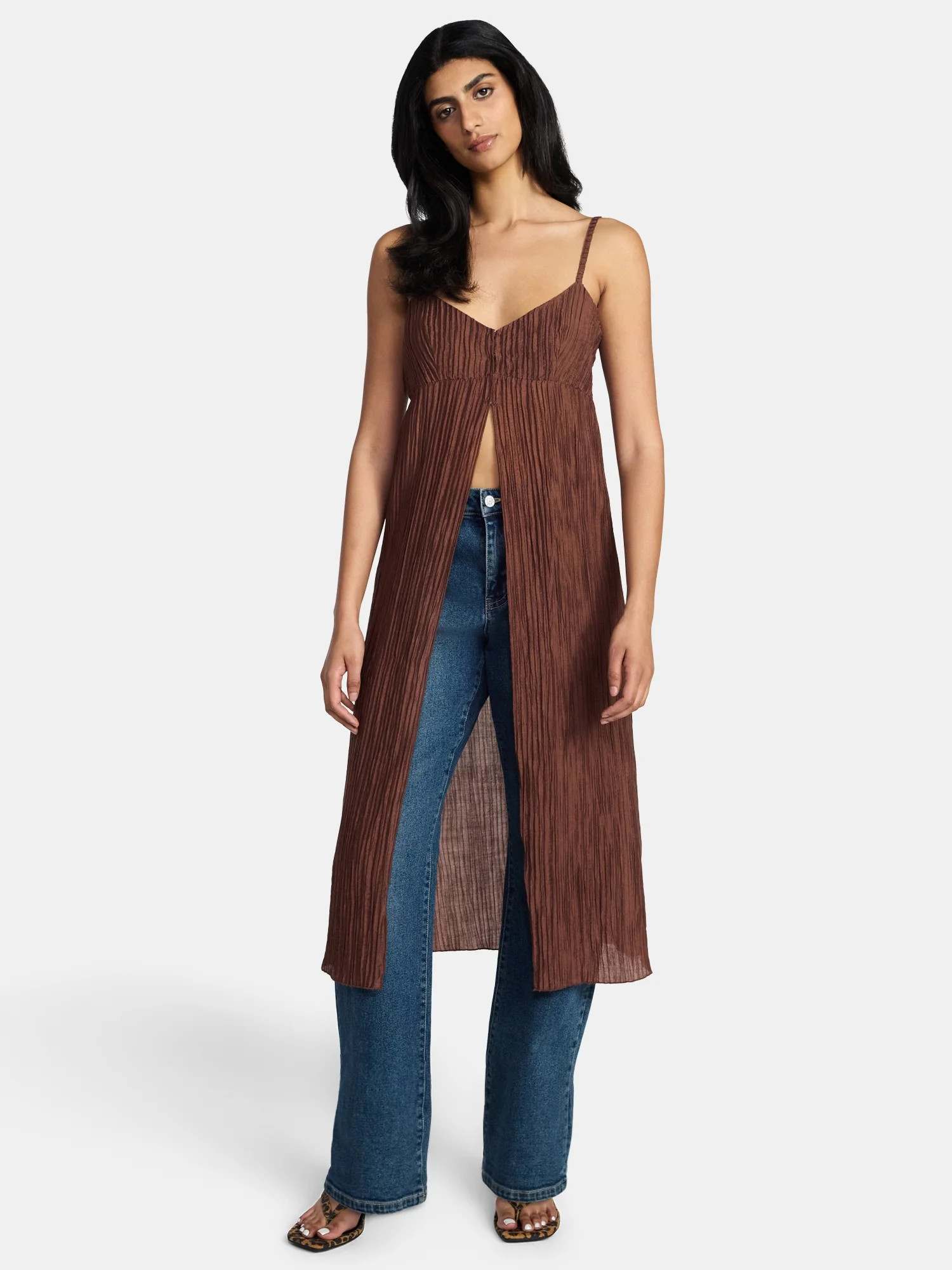 Madden NYC Women's Flyaway Maxi Tank Top, Sizes XXS-XXL | Walmart (US)