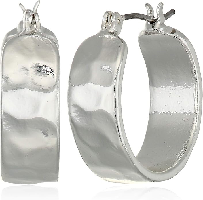 Nine West Women's Silver Small Hoop Earrings | Amazon (US)