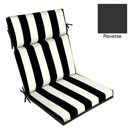 Better Homes & Gardens Black Stripe 44 x 21 In. Chair Cushion w Enviroguard | Walmart (US)