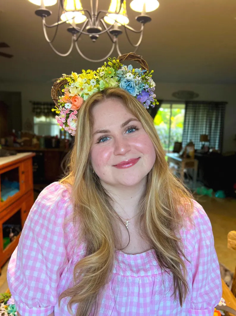 Chasing Rainbows Inspired Wildflower Mickey Ears | Floral Rainbow Mouse Ears | Pastel Mouse Ears ... | Etsy (Global)