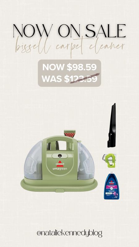 BISSELL little green carpet cleaner- now on sale!