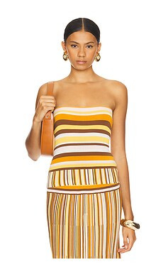 FAITHFULL THE BRAND Citara Strapless Top in Cocoa from Revolve.com | Revolve Clothing (Global)