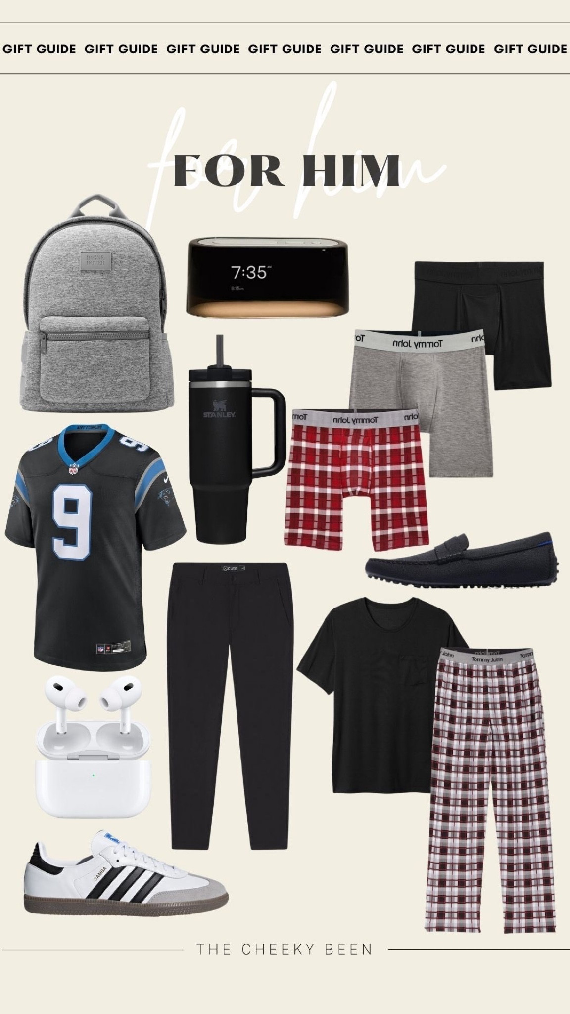 Holiday gift guide for him. I love this Tommy John pajama set and black Stanley. 

#LTKGiftGuide #LTKHoliday #LTKmens