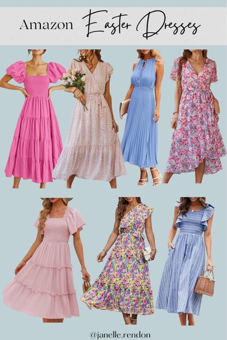 Amazon Easter dresses round up! All the flowy, floral dresses perfect for Easter Sunday, church, brunch or spring family pictures! 

#LTKfindsunder50 #LTKSeasonal #LTKSpringSale