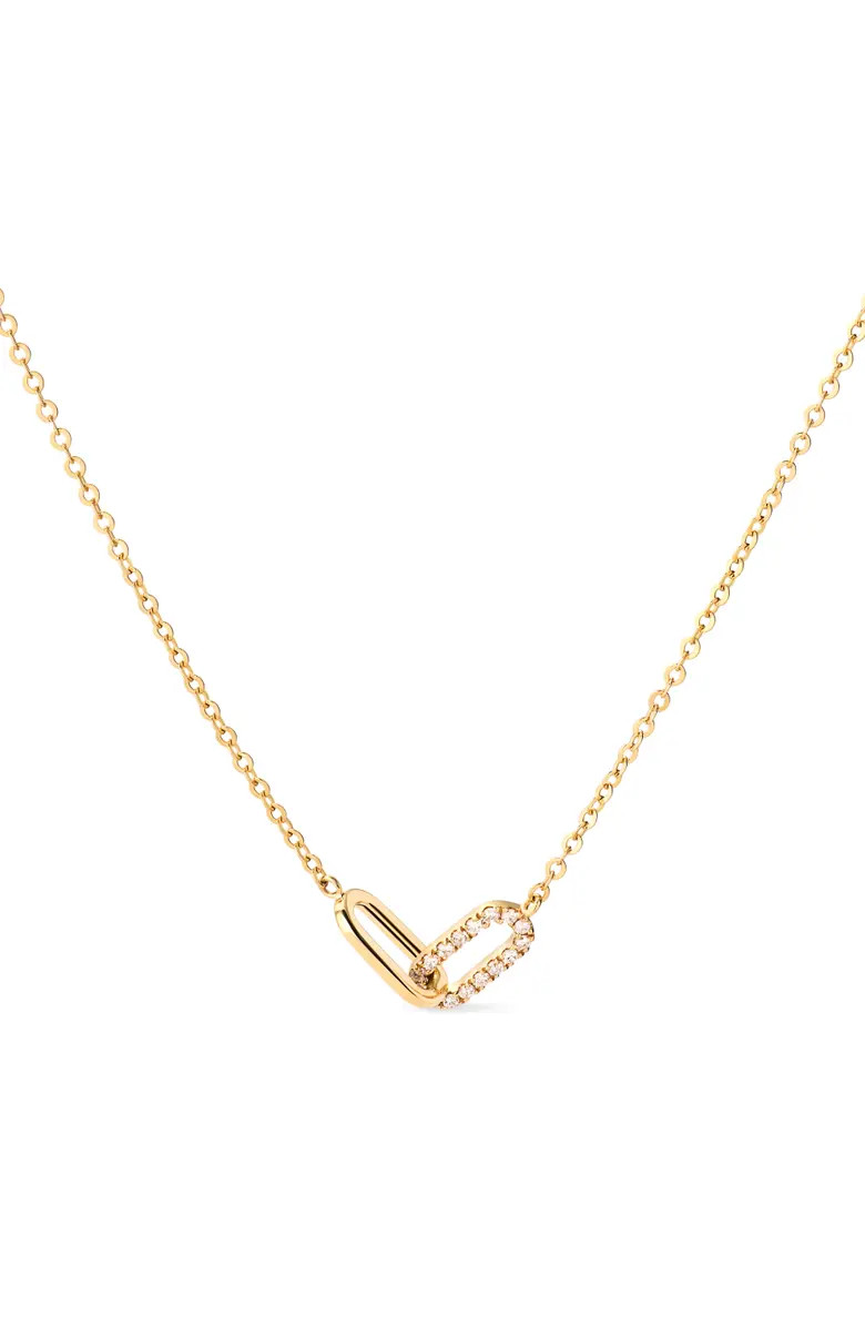 Ana Luisa Solid Yellow Gold - Diamond Link Necklace | Nordstrom | Nordstrom