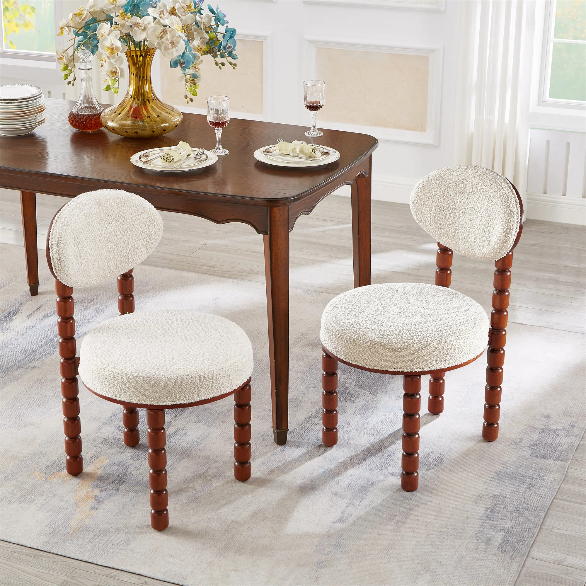 Cheyton Upholstered Wooden Side Chair (Set of 2) | Wayfair North America