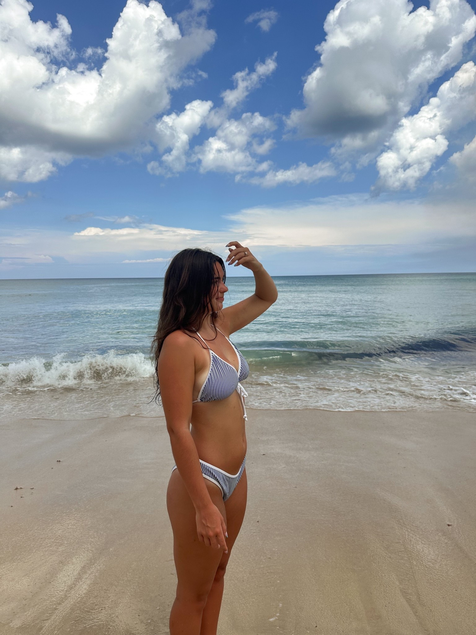 striped triangle bikini 

#LTKcanada #LTKsale #LTKsummer