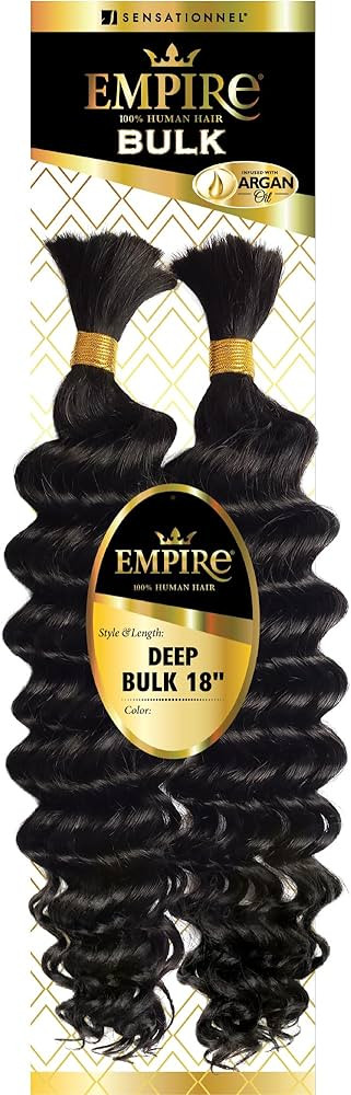 Sensationnel Empire bulk hair braiding – deep bulk 18inch human hair boho braids with for knotl... | Amazon (US)