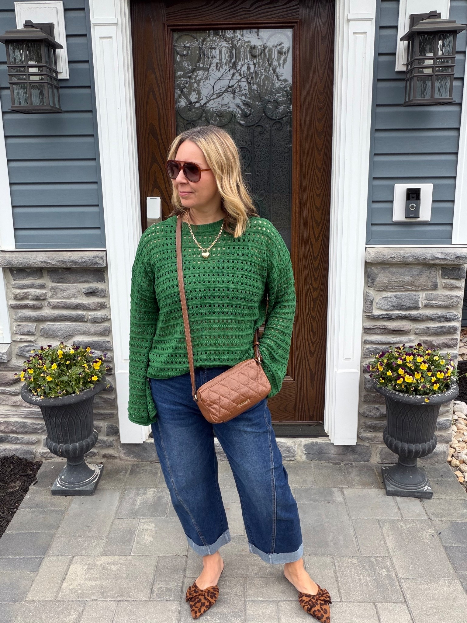 Spring outfits 2026 I’m wearing a medium sweater and size 8 jeans

#LTKPetite #LTKootd #LTKOver40