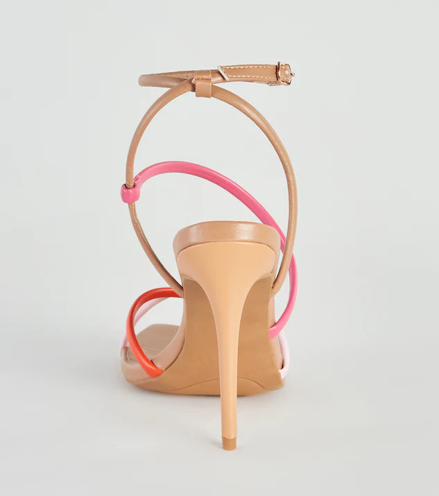 Stylish Flair Multi-Colored Strappy Stiletto Heels | Windsor Stores