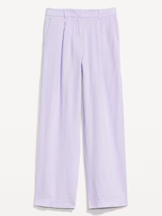 Extra High-Waisted Linen-Blend Wide-Leg Taylor Pants | Old Navy (US)