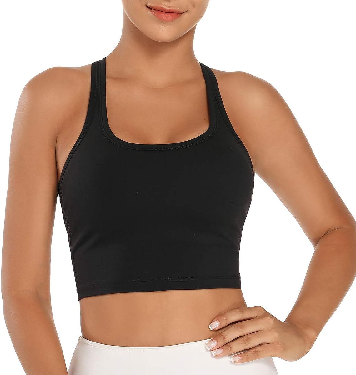 Nanomi Beauty Womens Removable Padded Sports Bras Workout Running Yoga Tank Tops | Amazon (US)
