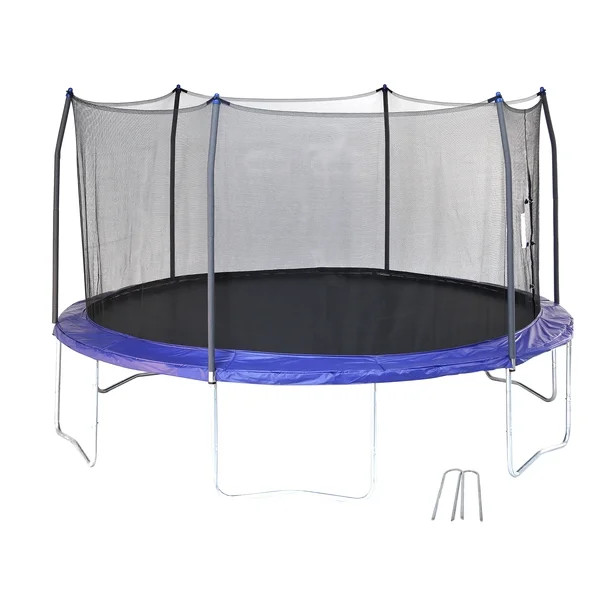 Skywalker Trampolines 14' Trampoline, with Wind Stakes, Blue | Walmart (US)